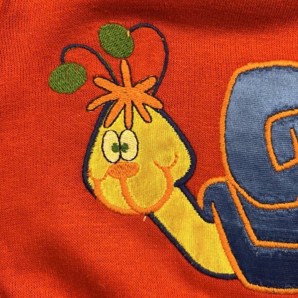 Vintage Krazy Kritters Baby Sweater Sweatshirt Red Snail Applique 24 Months - Picture 12 of 16
